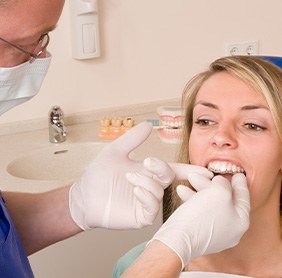 Invisalign patient in Williamstown smiling at dentist