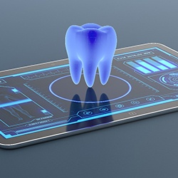 Dental implant in Williamstown, NJ inserted into the jaw with antibacterial coating