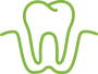 Aniamted tooth and gum tissue representing periodontal therapy