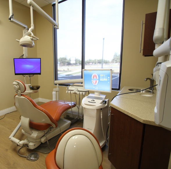 Modern dental exam room