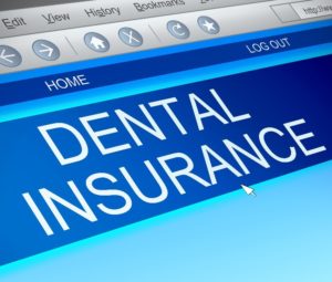 Dental insurance on a computer screen